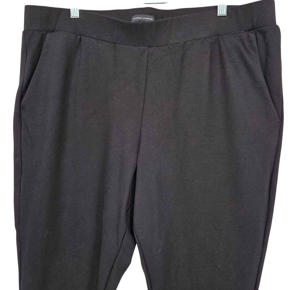 Universal Standard Women Medium 18/20 Moro Ponte Tapered Pants‎ Black Classic
